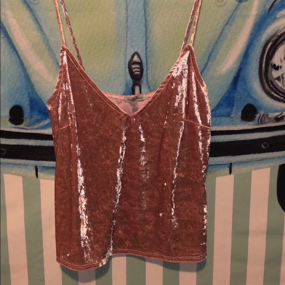Size medium, light pink velvet tank!